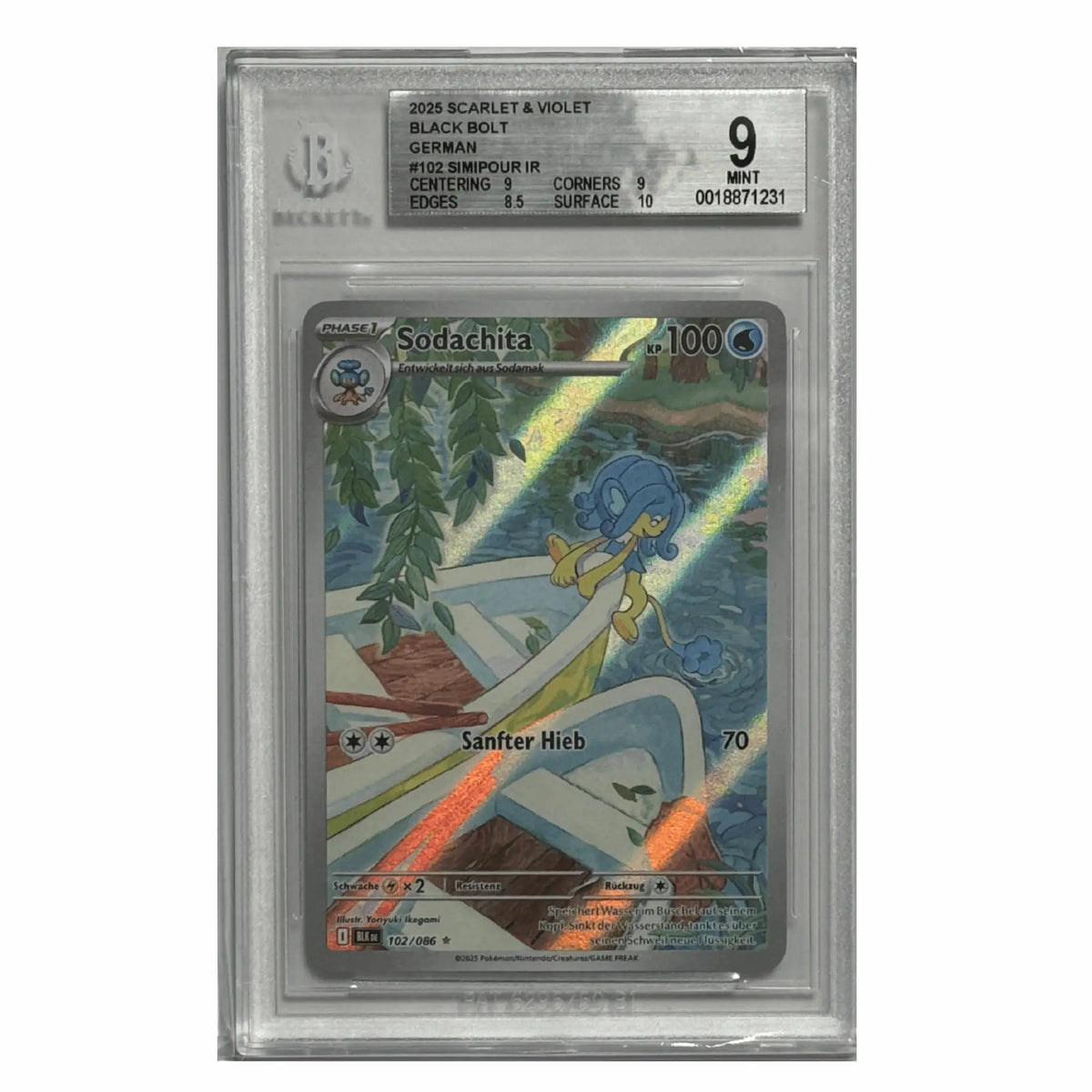 Pokémon - Sodachita IR #102 (Black Bolt) – BGS 9 Mint