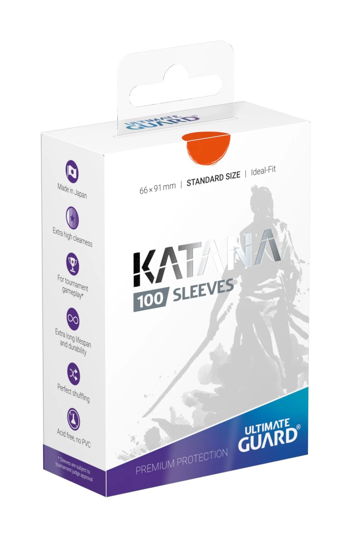 Ultimate Guard Katana Sleeves Standard Size Orange - 100 pieces