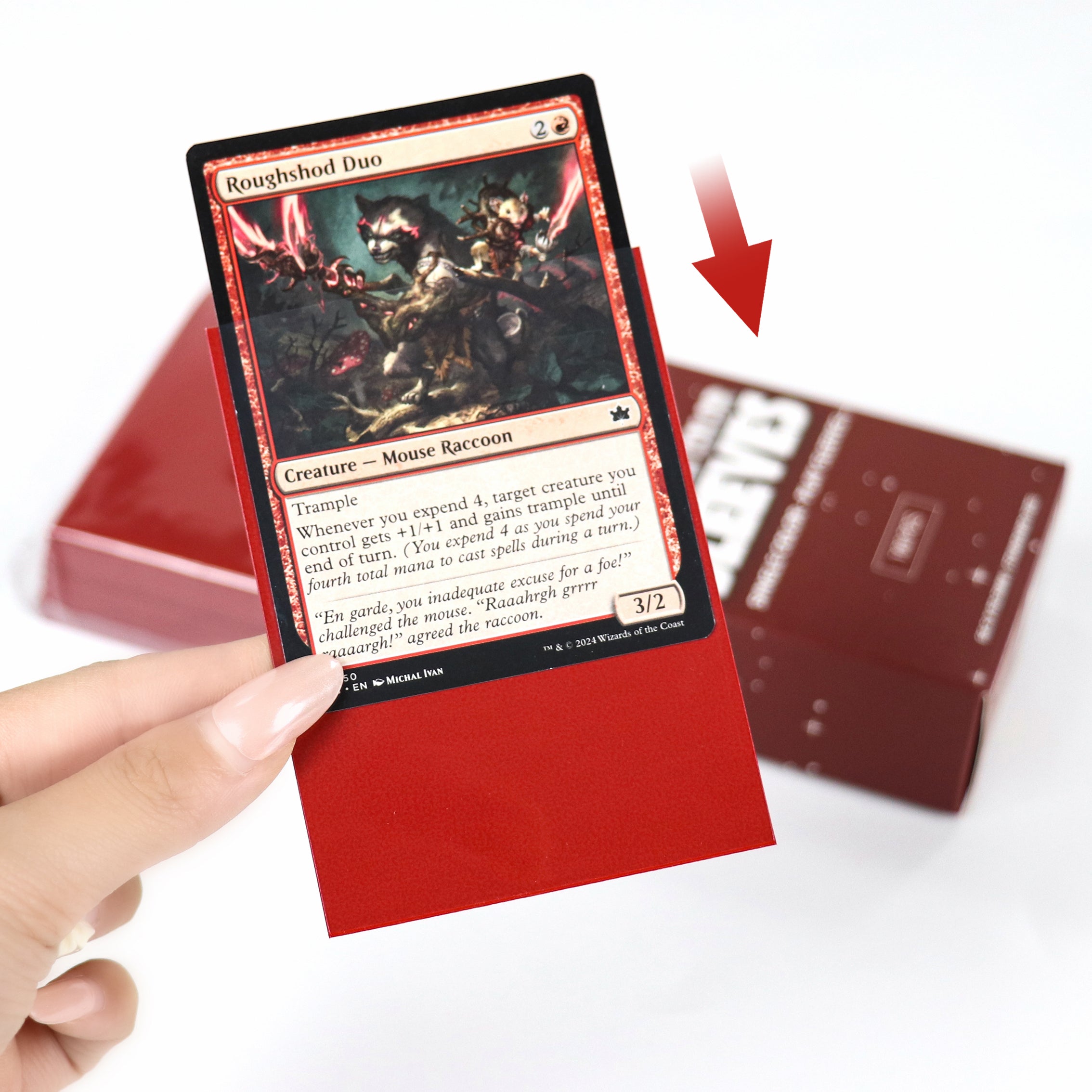 cardcosmos - Koszulki matowe Premium czerwone | 100stk