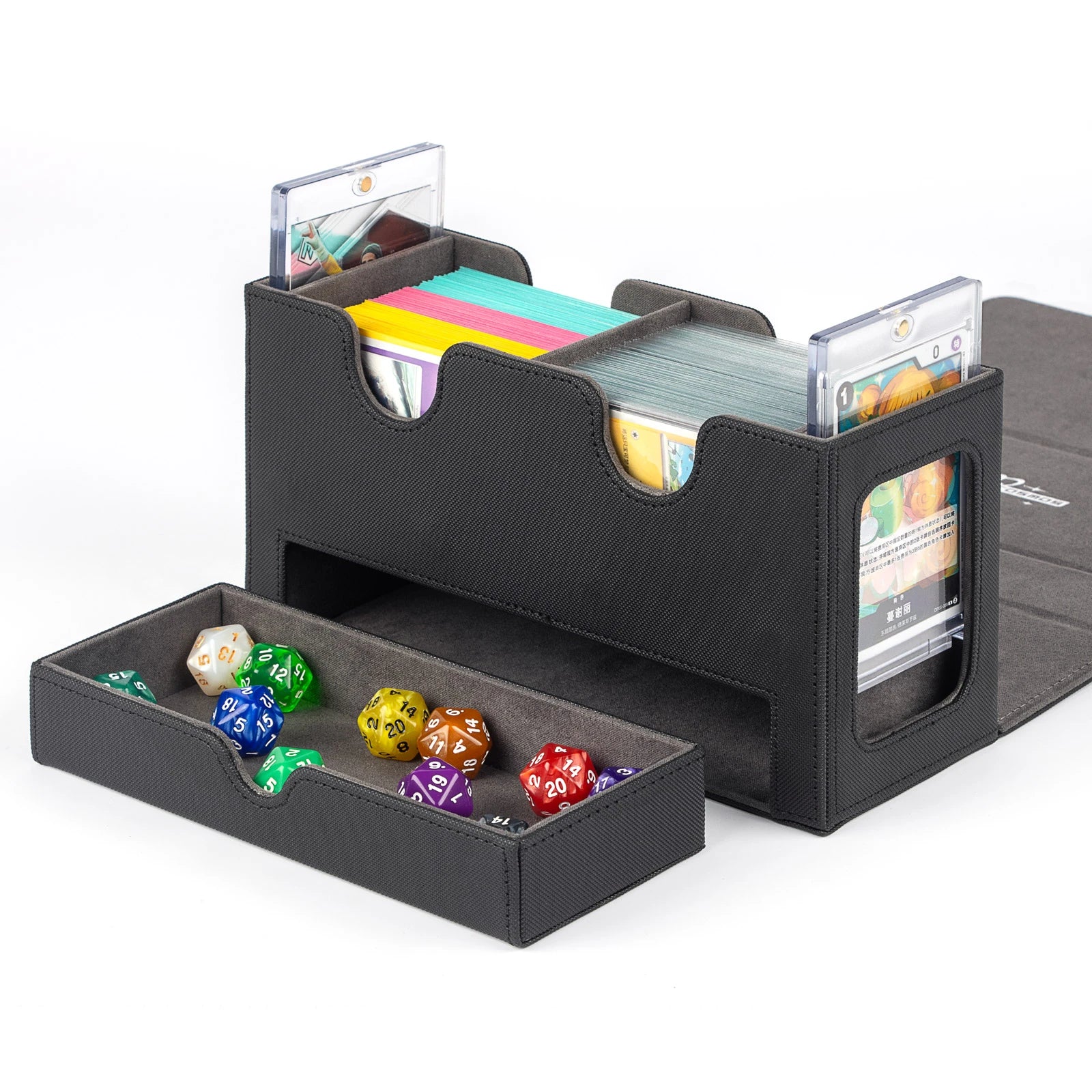 cardcosmos - Pudełko premium na talię 200+ z tacką na Kości Schwarz
