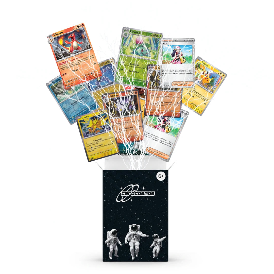Pokémon Karten Set Niemiecki – 200 kart w tym 25 Holo + 100 Koszulki na karty