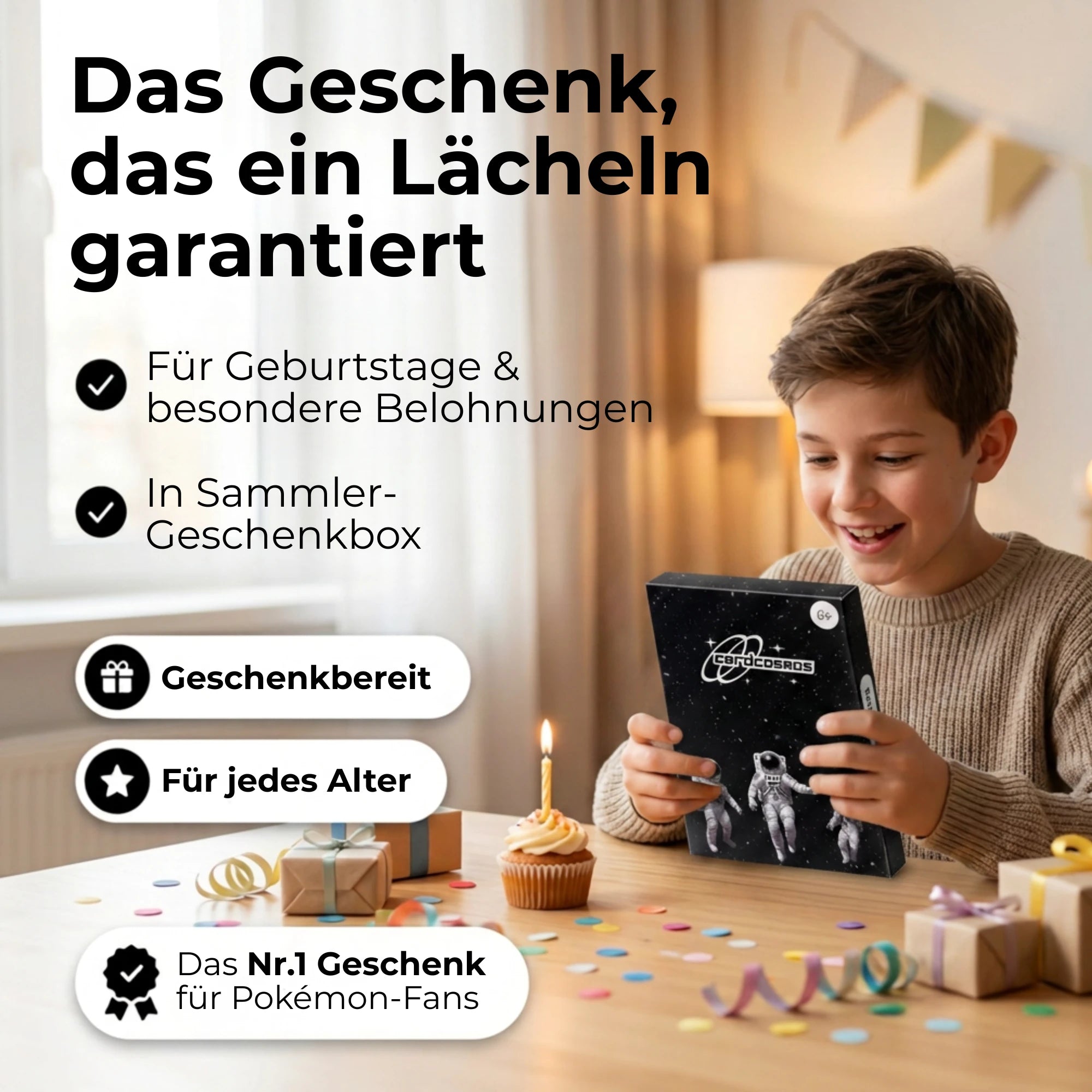 Pokémon Karten Set Angielski – 200 kart w tym 25 Holo + 100 Koszulek na karty