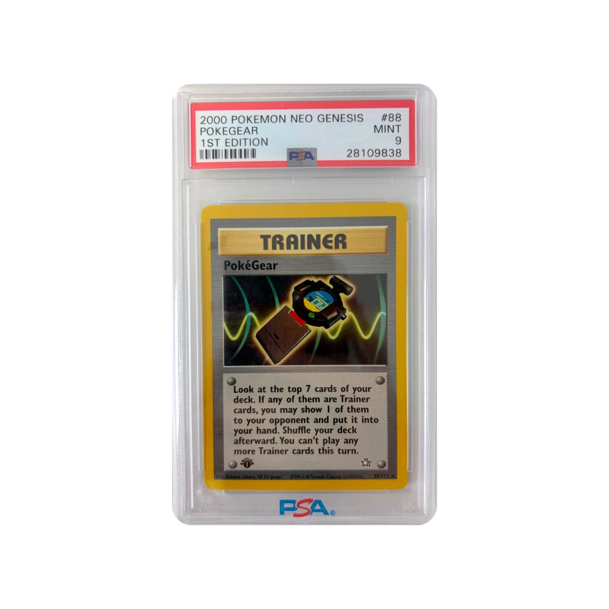 Pokémon - PokéGear #88/111 1st Edition (Neo Genesis) – PSA 9 Mint
