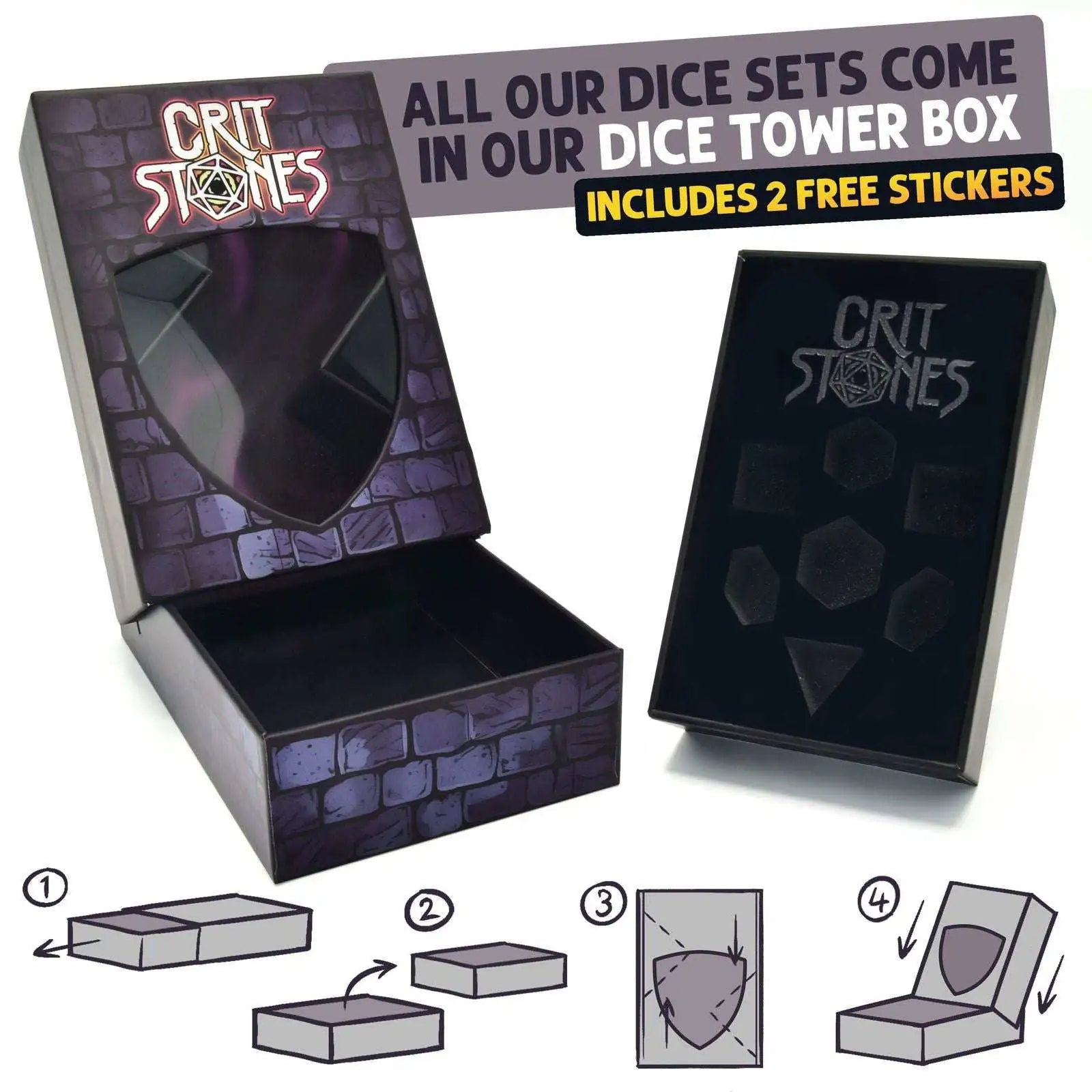 Glassstaff - Drudaxizius Metal RPG Dice Set - CritStones Dice