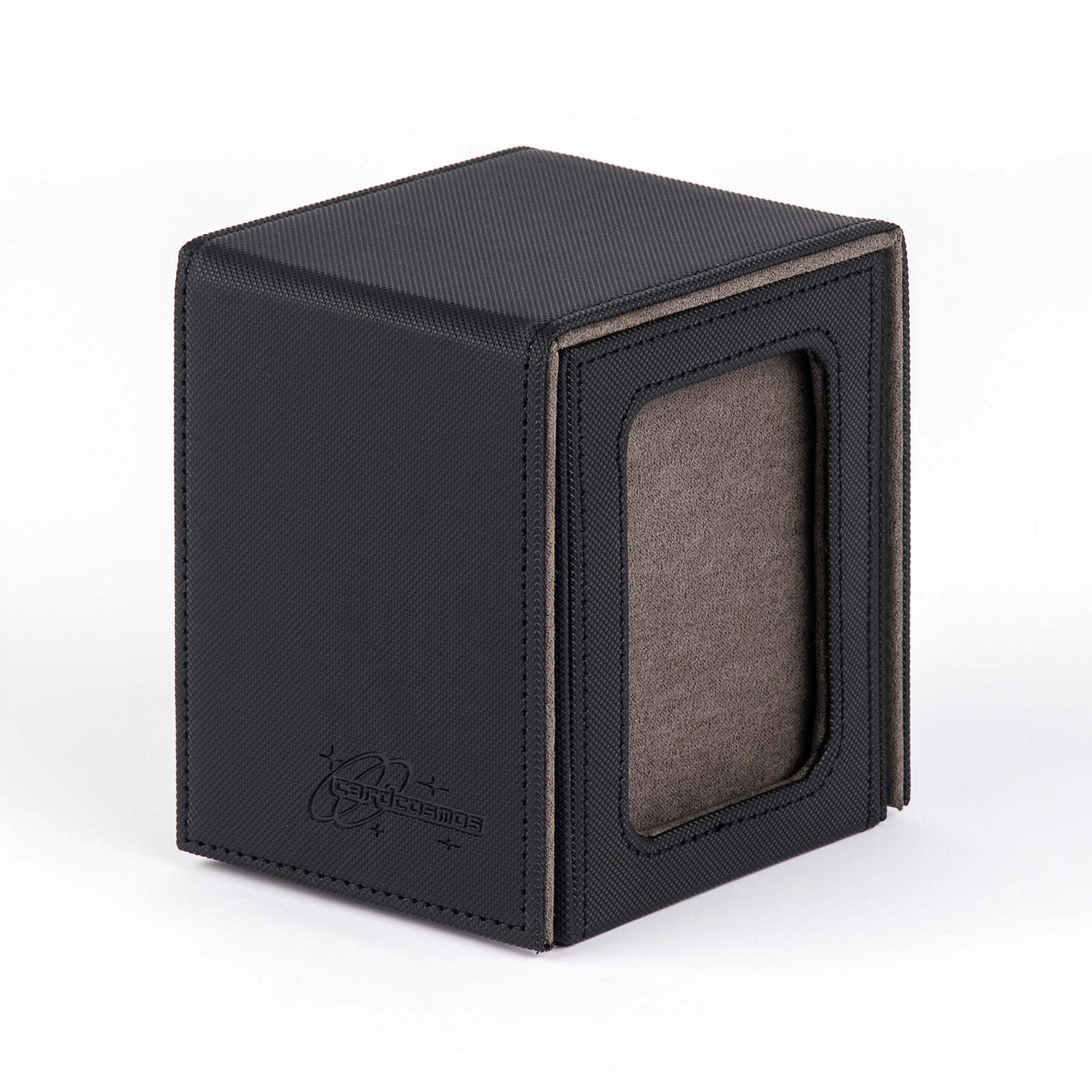 cardcosmos - 100+ Commander Deck Box mit Sichtfenster - Schwarz