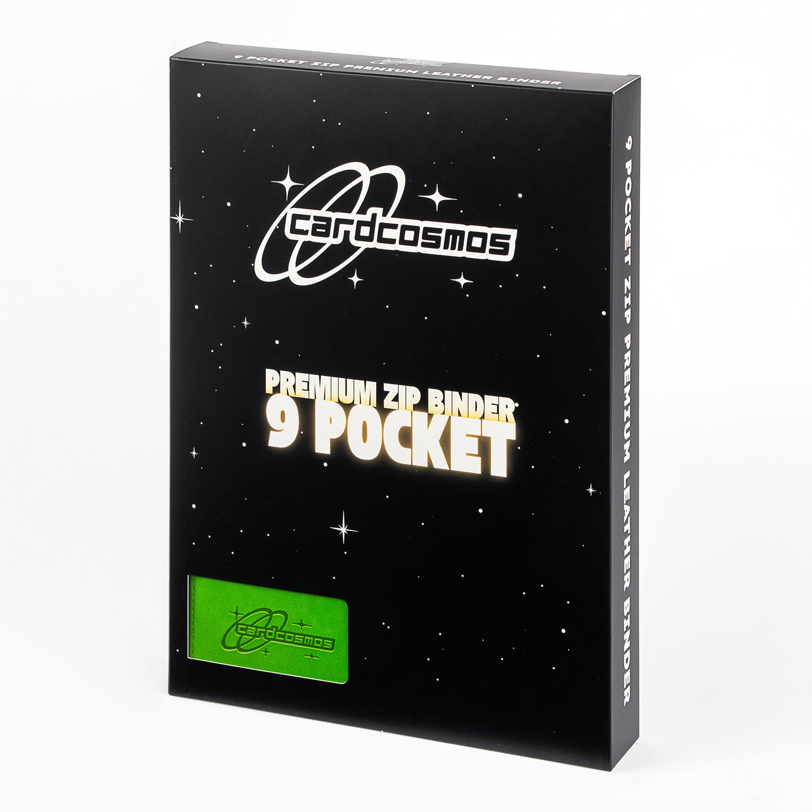 cardcosmos - 9 Pocket Strap Premium Leather Binder - Lime