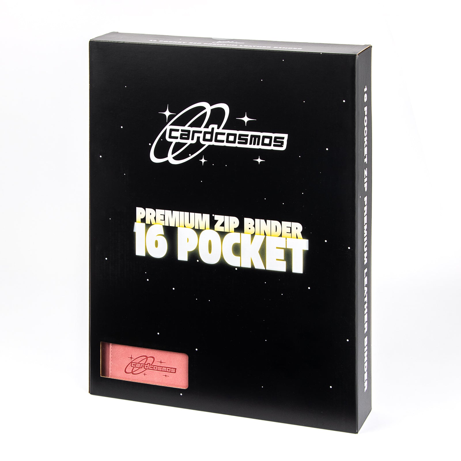 cardcosmos - 16-kieszeniowy Album z zamkiem Premium XXL Skórzany - Różowy