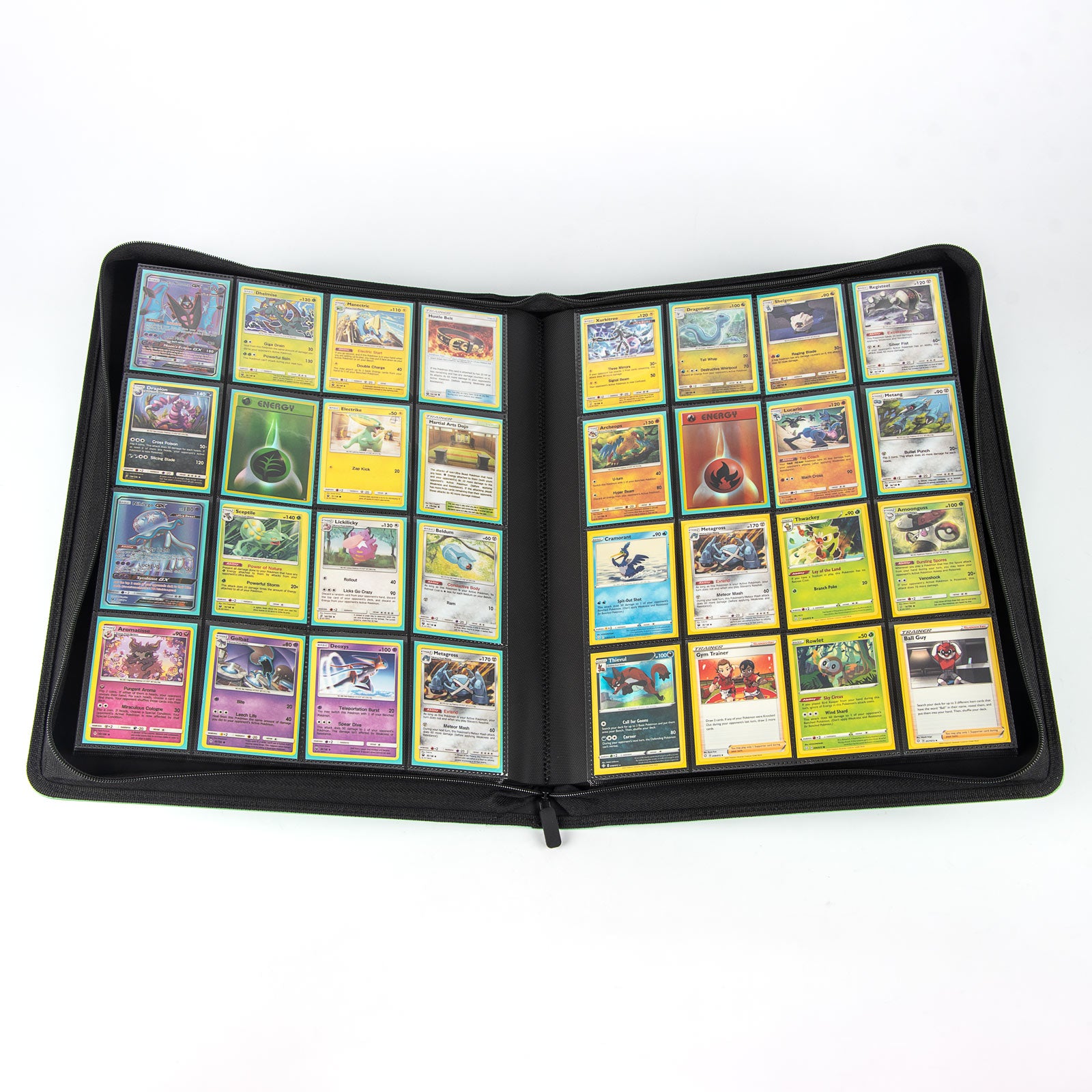 cardcosmos - 16 Pocket Zip Premium XXL Leather Binder - Mint
