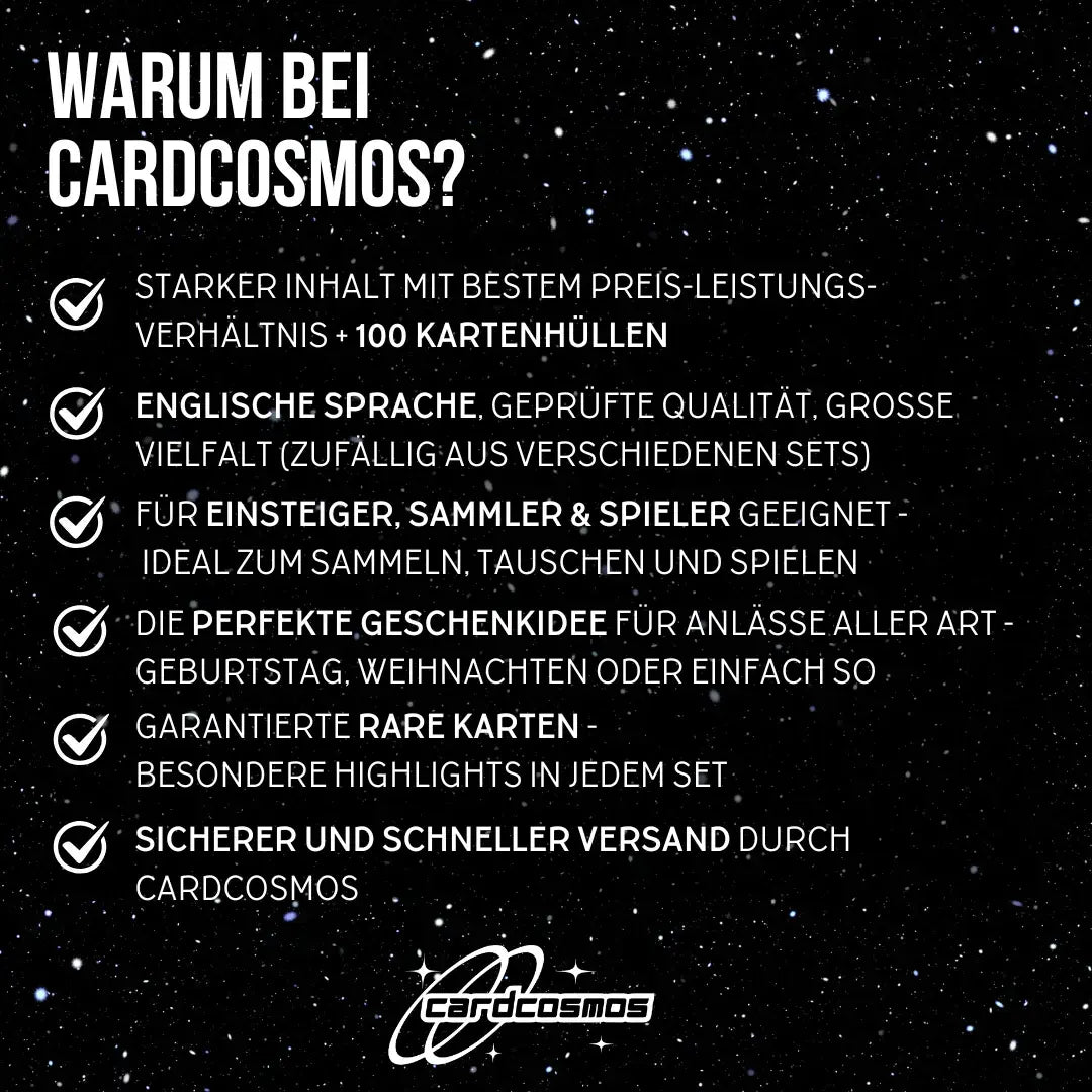 Magic: The Gathering Zestaw kart Angielski – 200 kart w tym 16 rzadkich i 4 Foil + 100 koszulek na karty