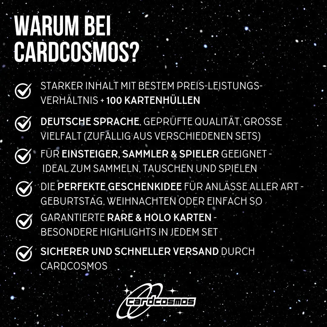 Magic: The Gathering Zestaw kart Niemiecki – 50 kart w tym 4 Rares i 1 Foil + 100 Koszulki na karty