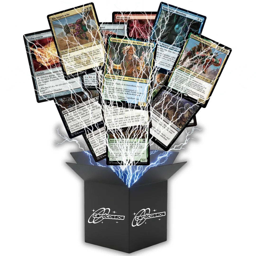 Magic: The Gathering Zestaw kart Niemiecki – 50 kart w tym 4 rzadkie i 1 Foil + 100 koszulek na karty