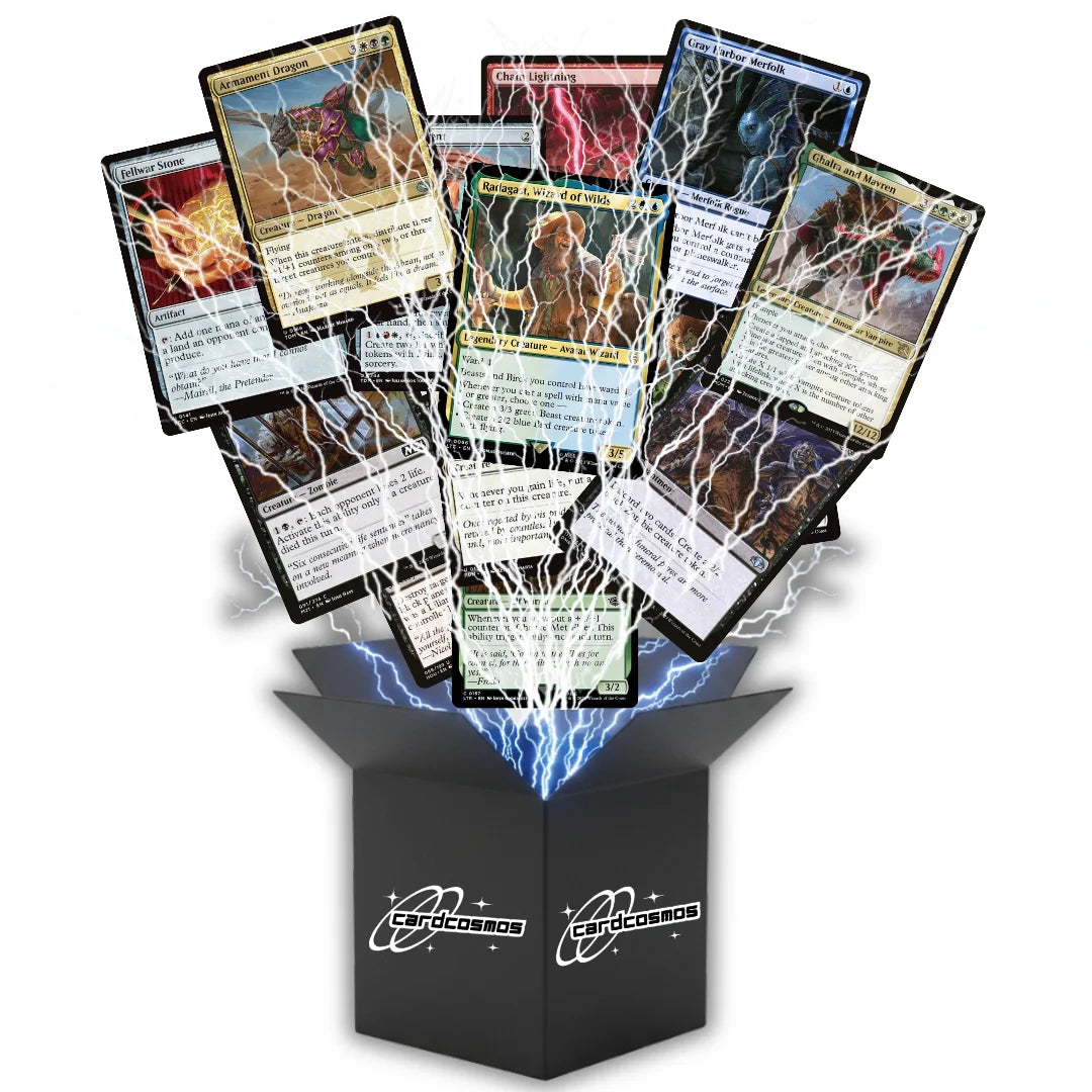 Magic: The Gathering Zestaw kart Angielski – 200 kart w tym 16 rzadkich i 4 Foil + 100 koszulek na karty
