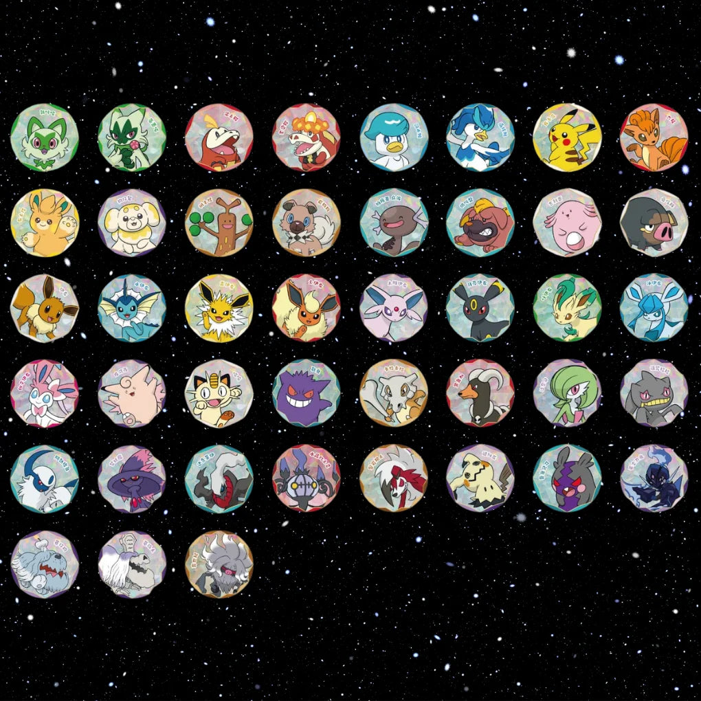 Zestaw odznak Pokémon Gem Pack CHN – 3 Boostery + Promo + odznaka magnetyczna