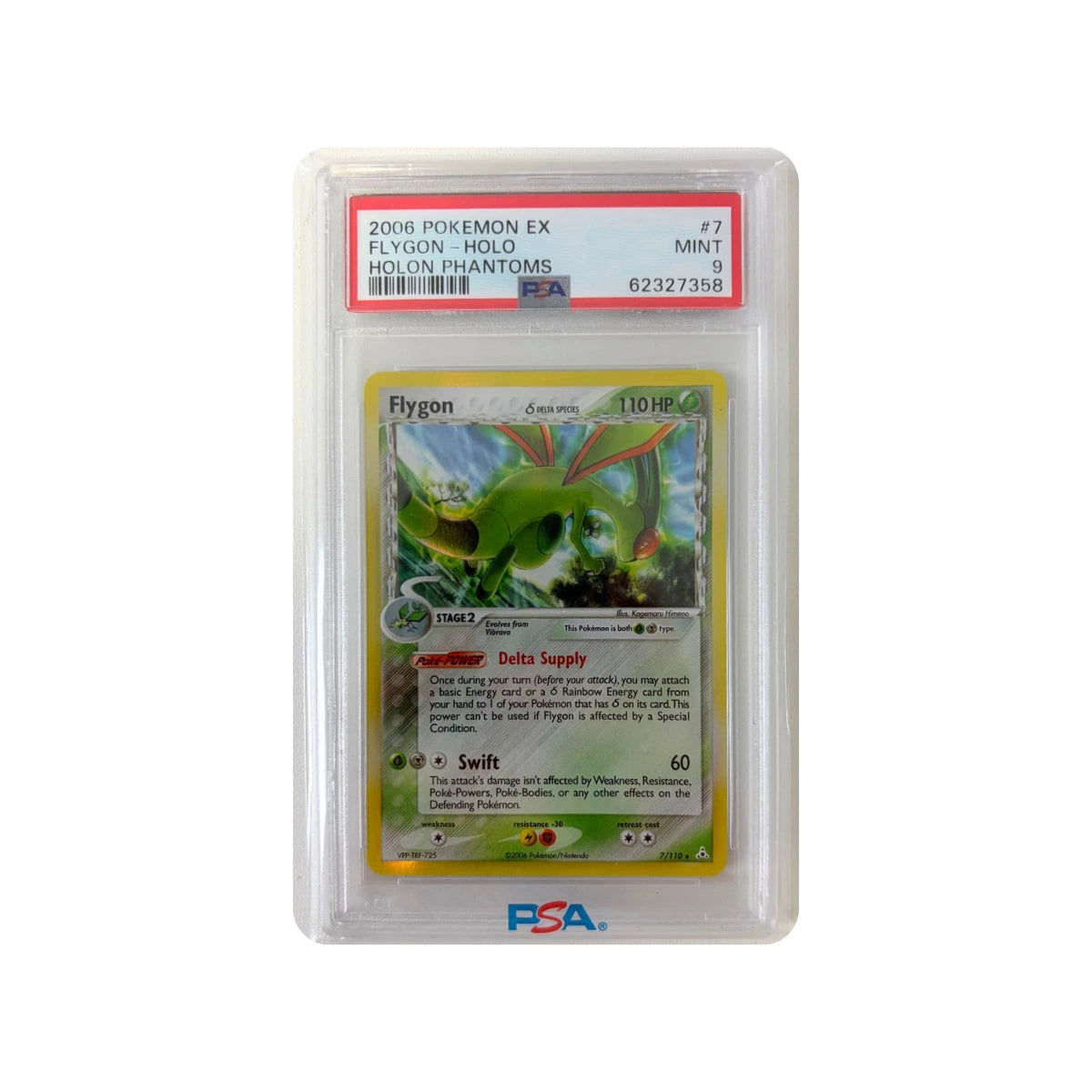 Pokémon - Flygon #7/110 (EX Holon Phantoms) – PSA 9 Mint