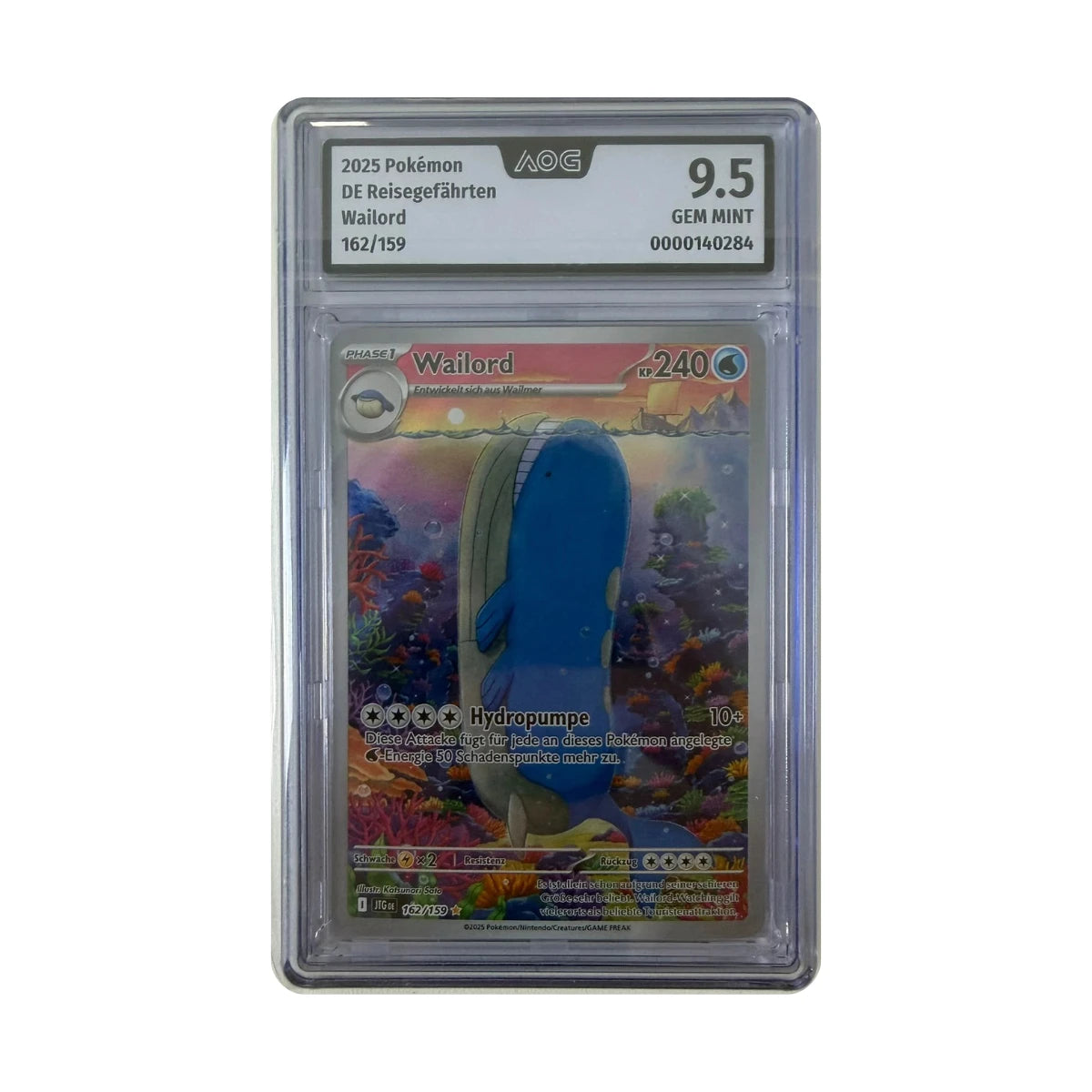 Pokémon - Wailord #162/159 (Reisegefährten) – AOG 9.5 Gem mint