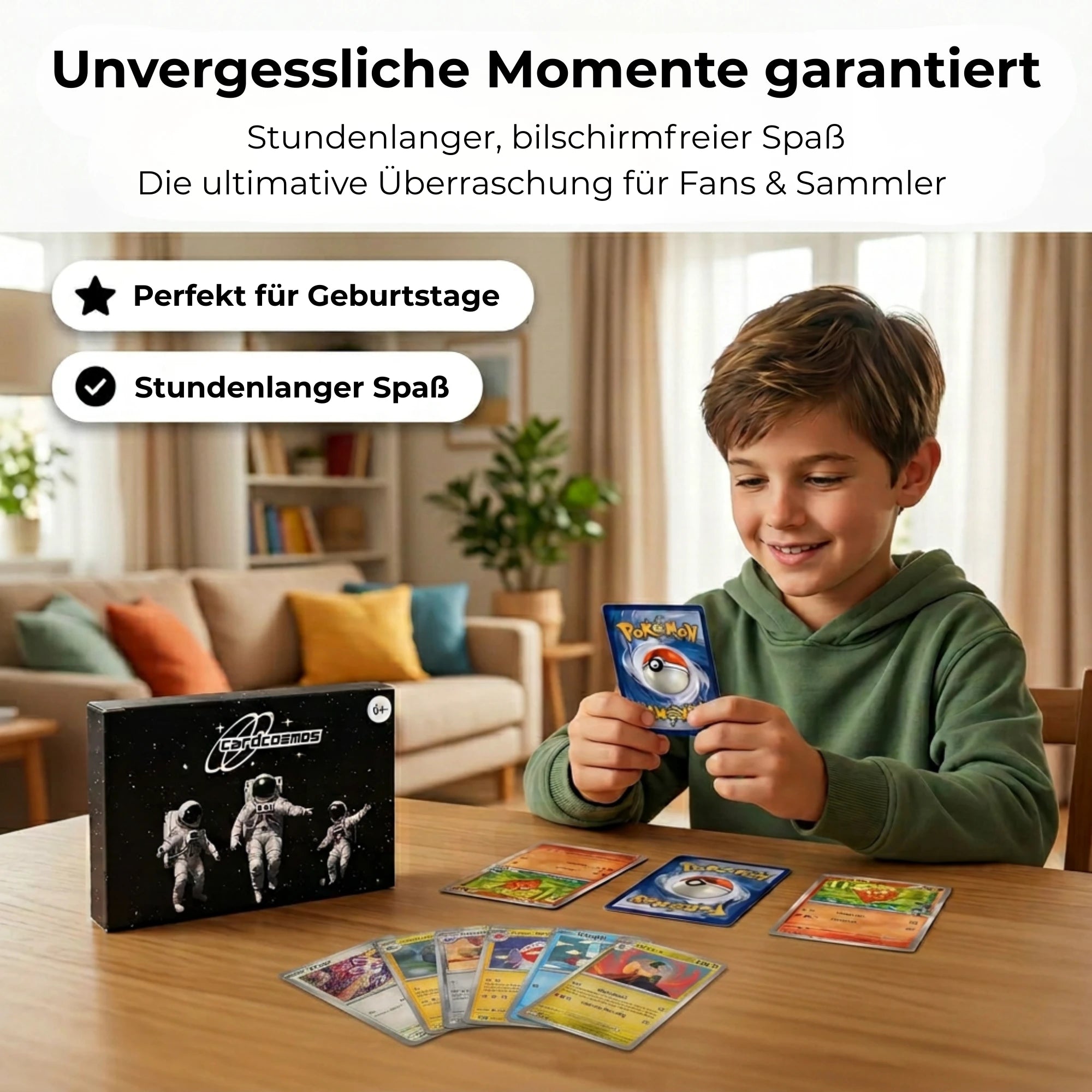 Pokémon Karten Set Angielski – 30 kart w tym 4 Holo + 100 Koszulek na karty