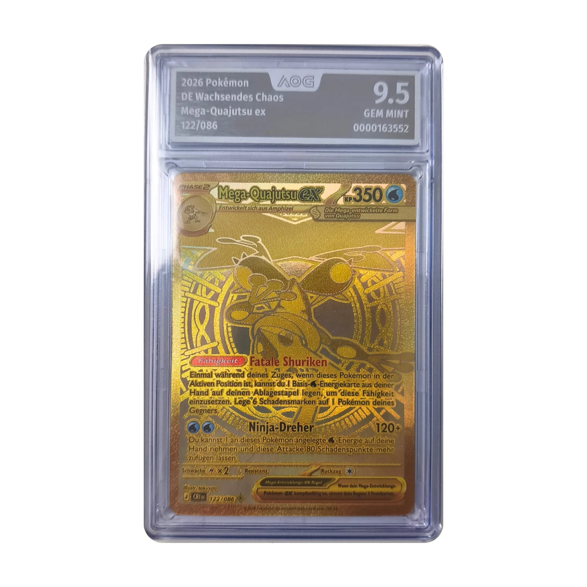 Pokémon - Mega-Quajutsu ex #122/086 (Wachsendes Chaos) – AOG 9.5 Gem Mint