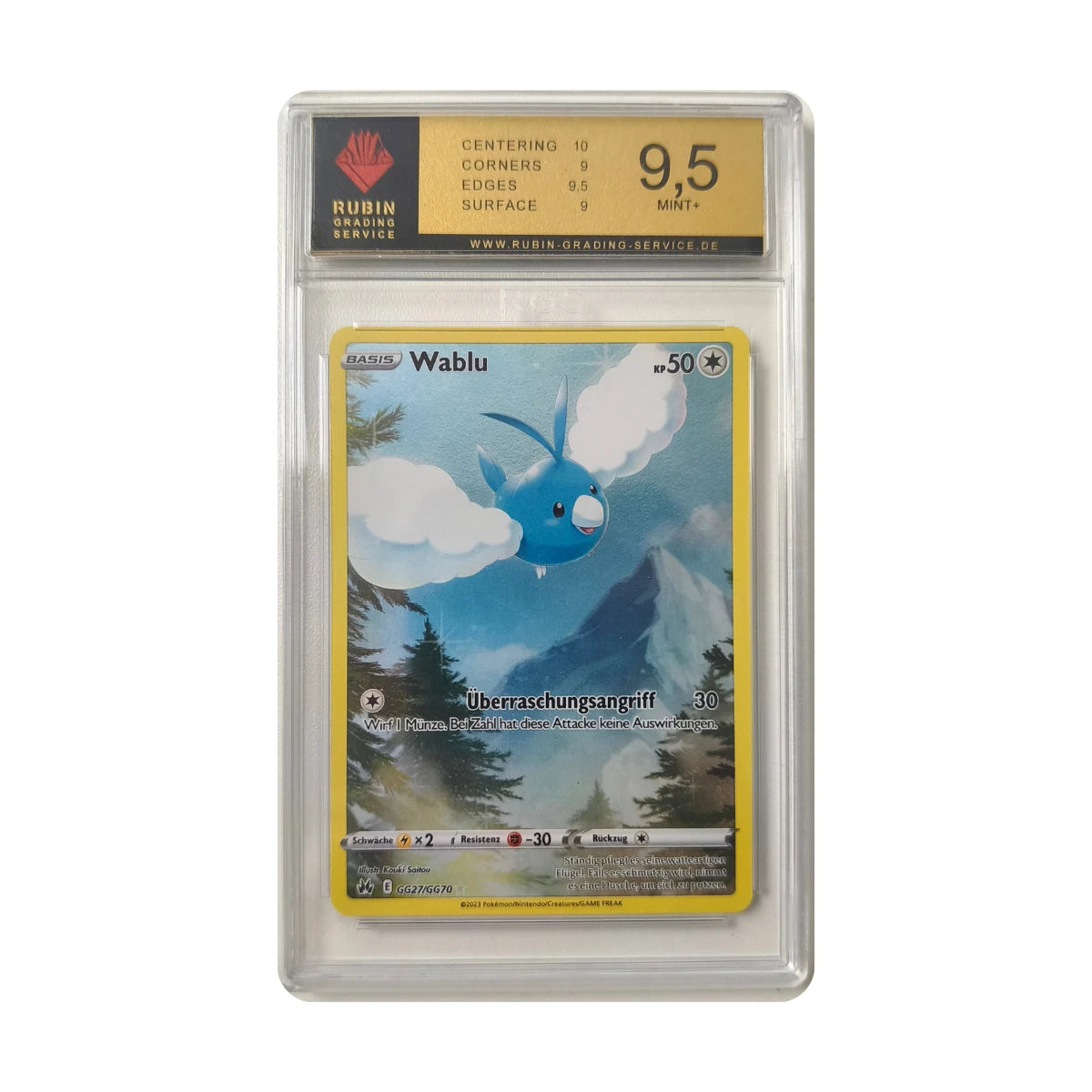 Pokémon - Wablu #GG27/GG70 (Zenit der Könige) – Rubin Grading Service 9.5 Mint+