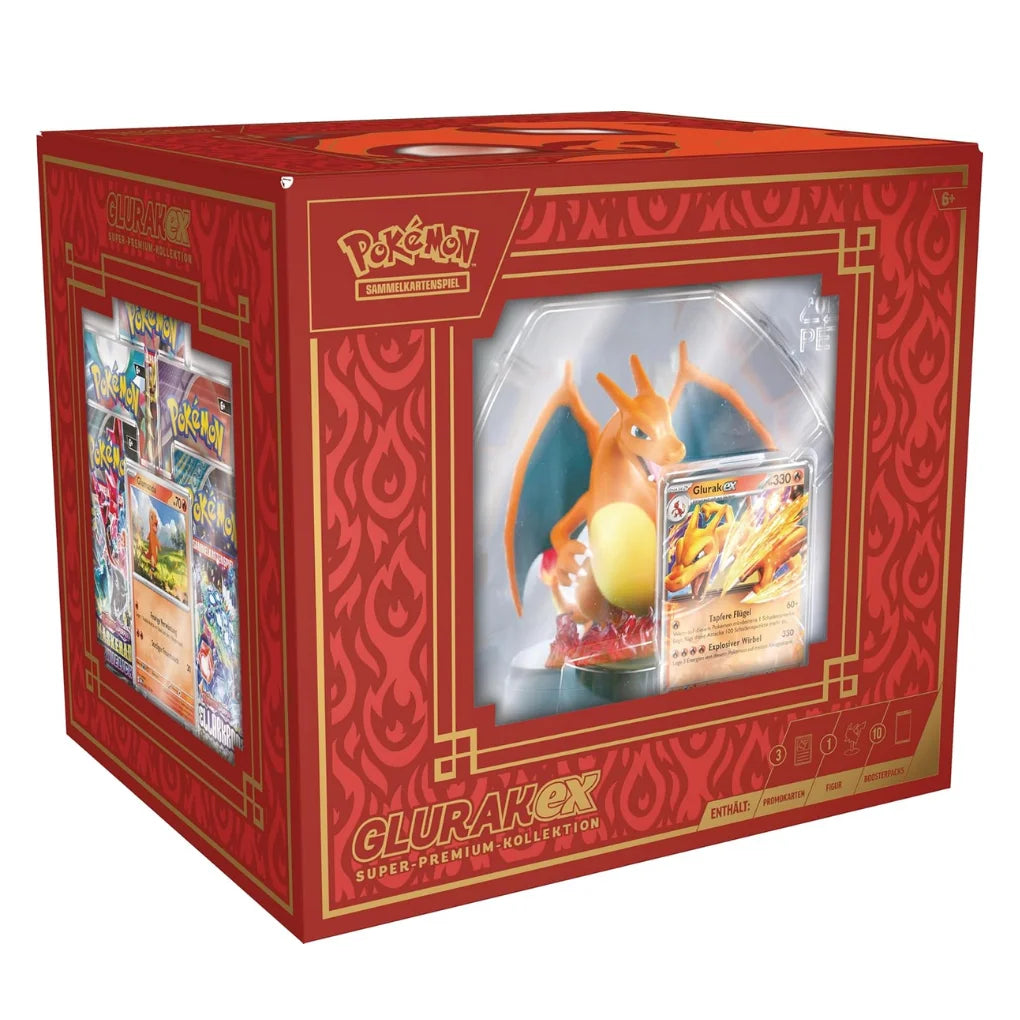 Pokémon - Glurak ex - Super-Premium-Collection box z figurką - Niemiecki