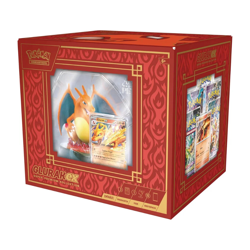 Pokémon - Glurak ex - Super-Premium-Collection box z figurką - Niemiecki