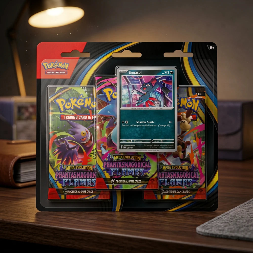 Pokémon - Phantasmal Flames 3-Pack Blister Sneasel Angielski