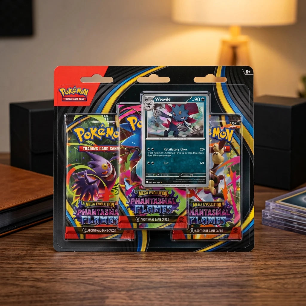 Pokémon - Phantasmal Flames 3-Pack Blister Weavile - Angielski