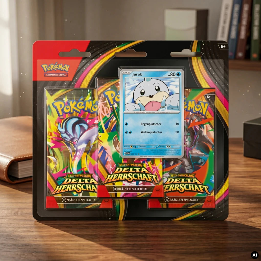 Pokémon - Mega-Entwicklung Delta-Herrschaft 3-Pack-Blister Jurob - Niemiecki