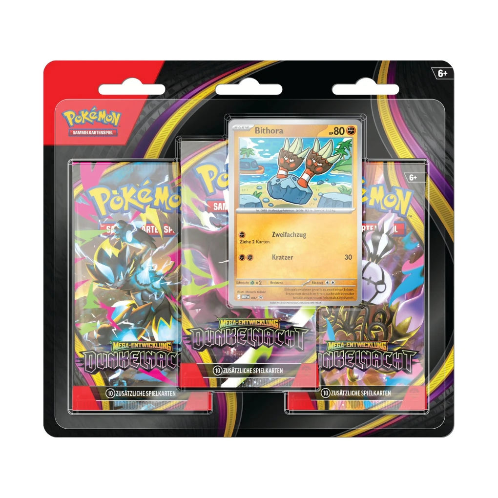 Pokémon - Mega Evolution: Dark Night 3-Pack Blister Pack - German
