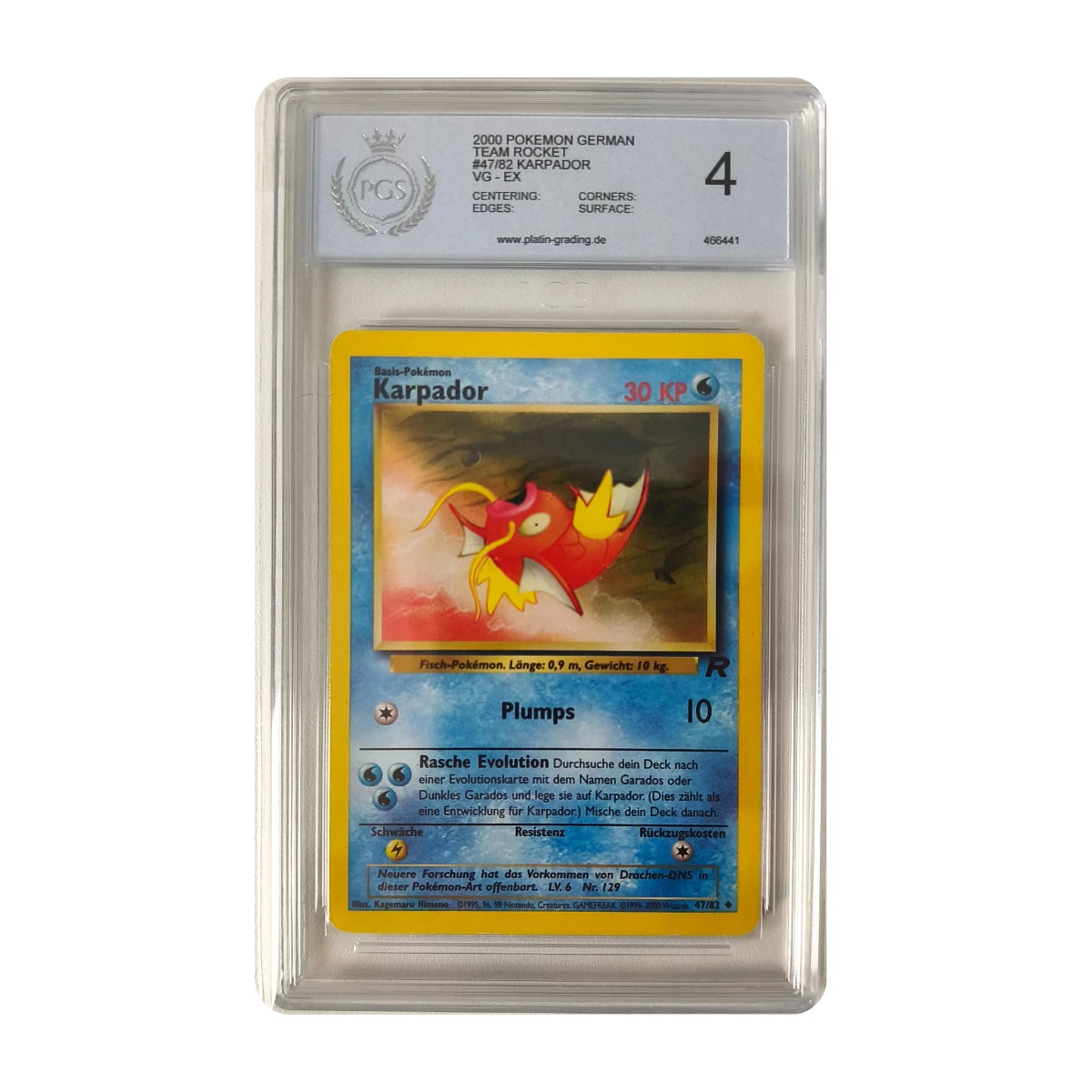 Pokémon - Karpador 47/82 (Team Rocket) – PGS 4 VG-EX