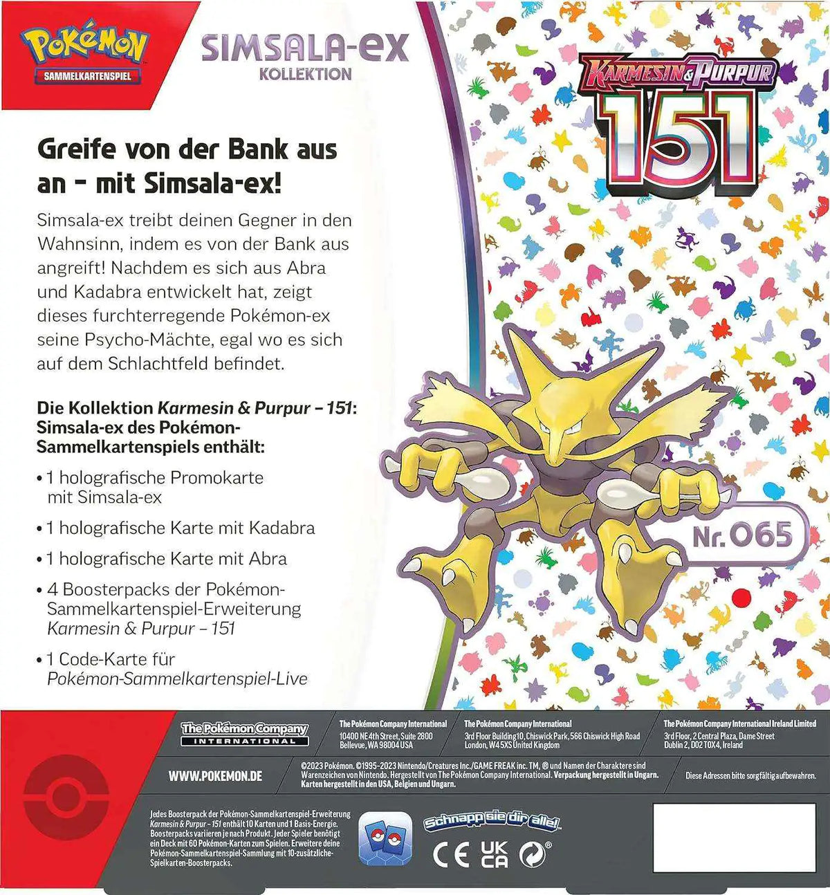 Pokémon - Karmesin & Purpur: 151 Simsala ex Kollektion - DE