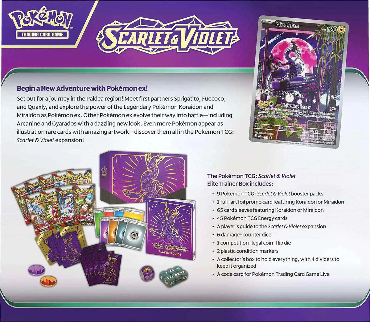 Pokémon - Scarlet & Violet: Miraidon Elite Trainer Box - EN
