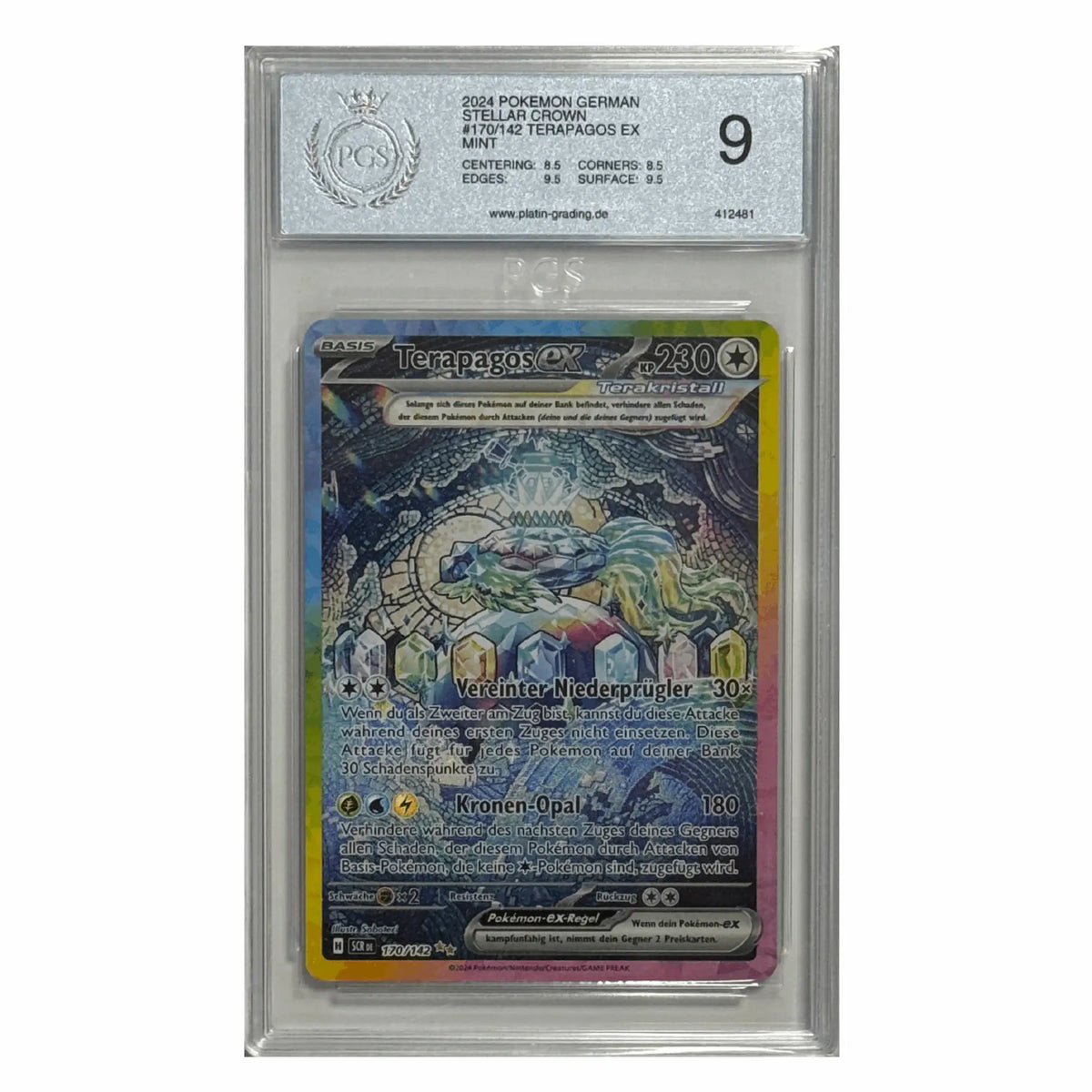 Pokémon - Terapagos ex #170 (Stellar Crown) – PGS 9 Mint