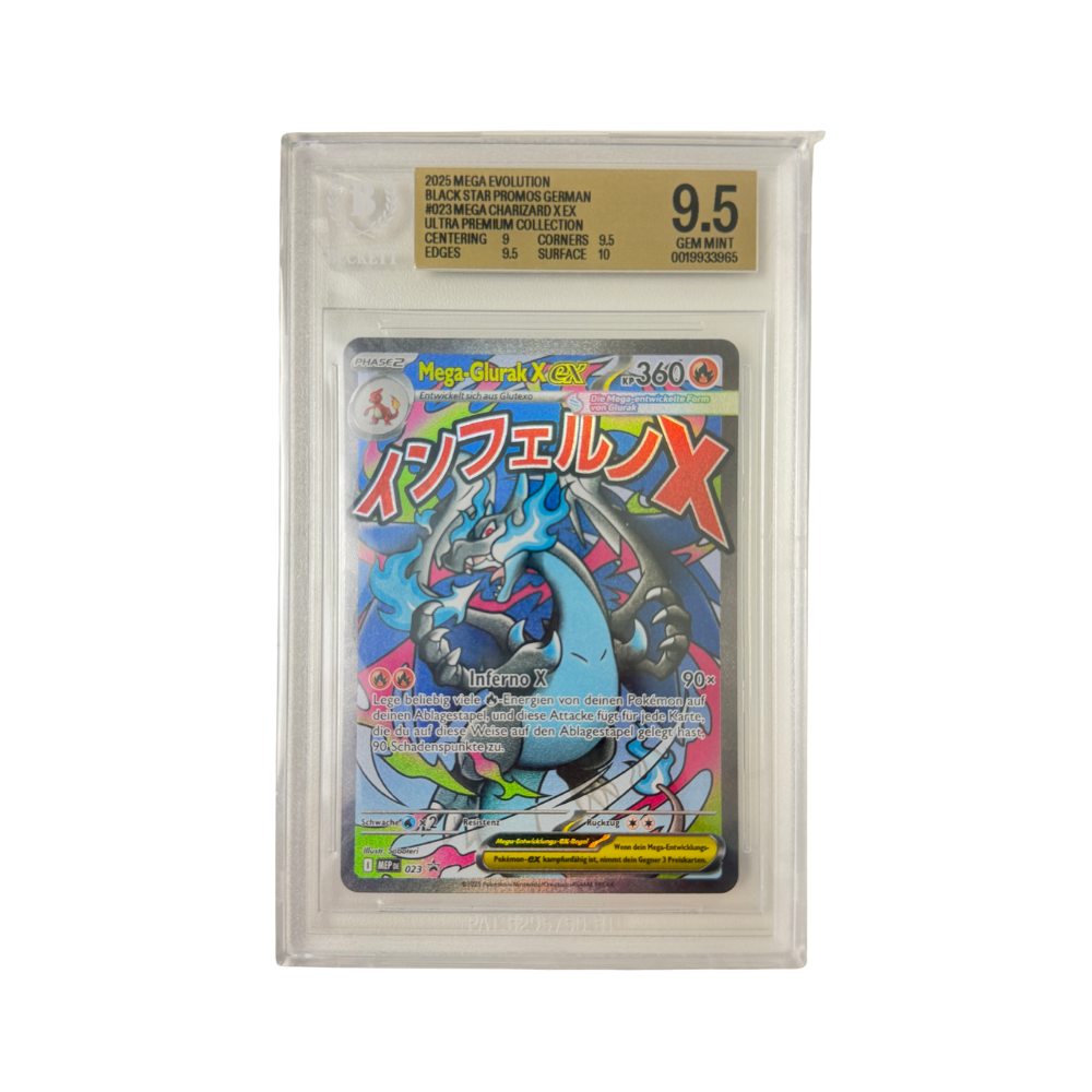 Pokémon - Mega-Glurak X ex #023 (Mega Evolution Promo) – Beckett 9.5 Gem Mint