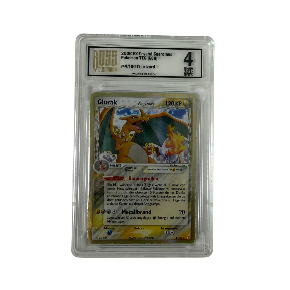 Pokémon - Glurak #4/100 (EX Crystal Guardians) – Boss C. Grading 4