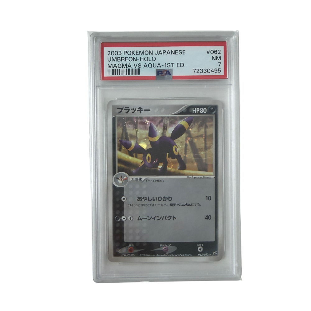 Pokémon - Umbreon #062/080 (Magma vs Aqua 1st Edition Holo) – PSA 7 NM
