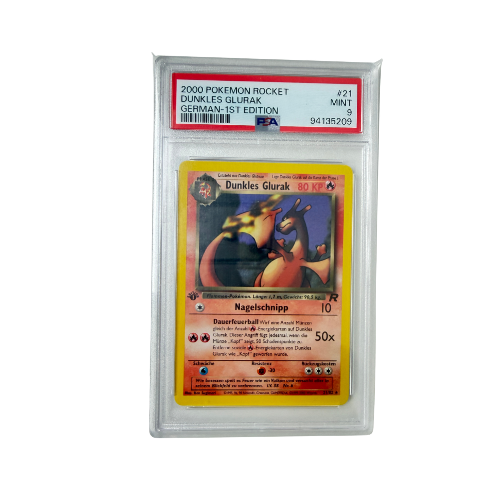 Pokémon - Dunkles Glurak #21/82 (Team Rocket 1st Edition) – PSA 9 Mint