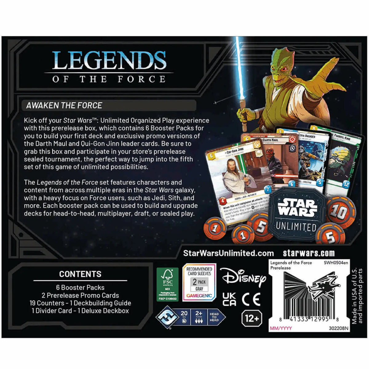 Star Wars: Unlimited - Legends of Force Prerelease-Box - EN