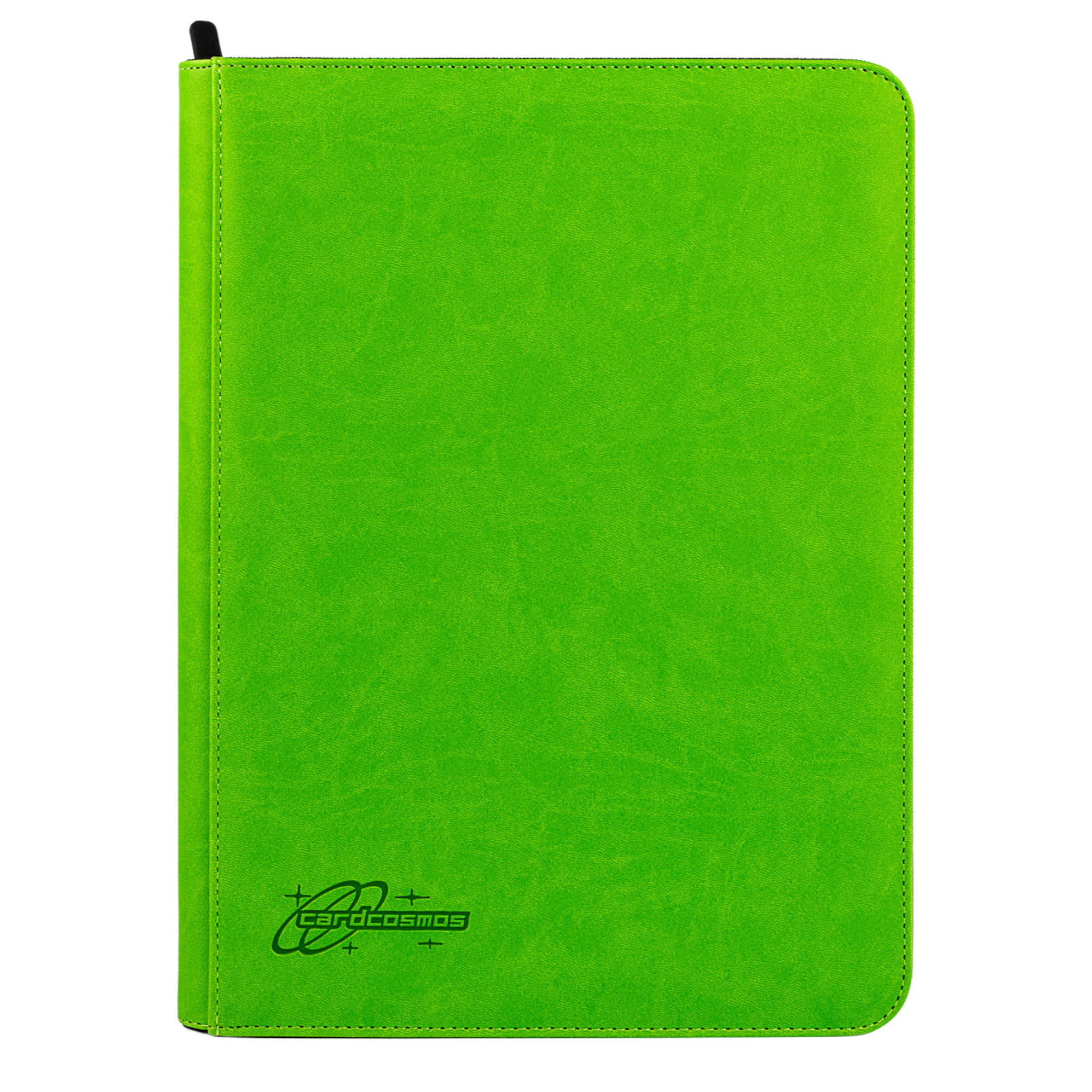 cardcosmos - 9-kieszeniowy Premium leather binder z zamkiem - limonkowy