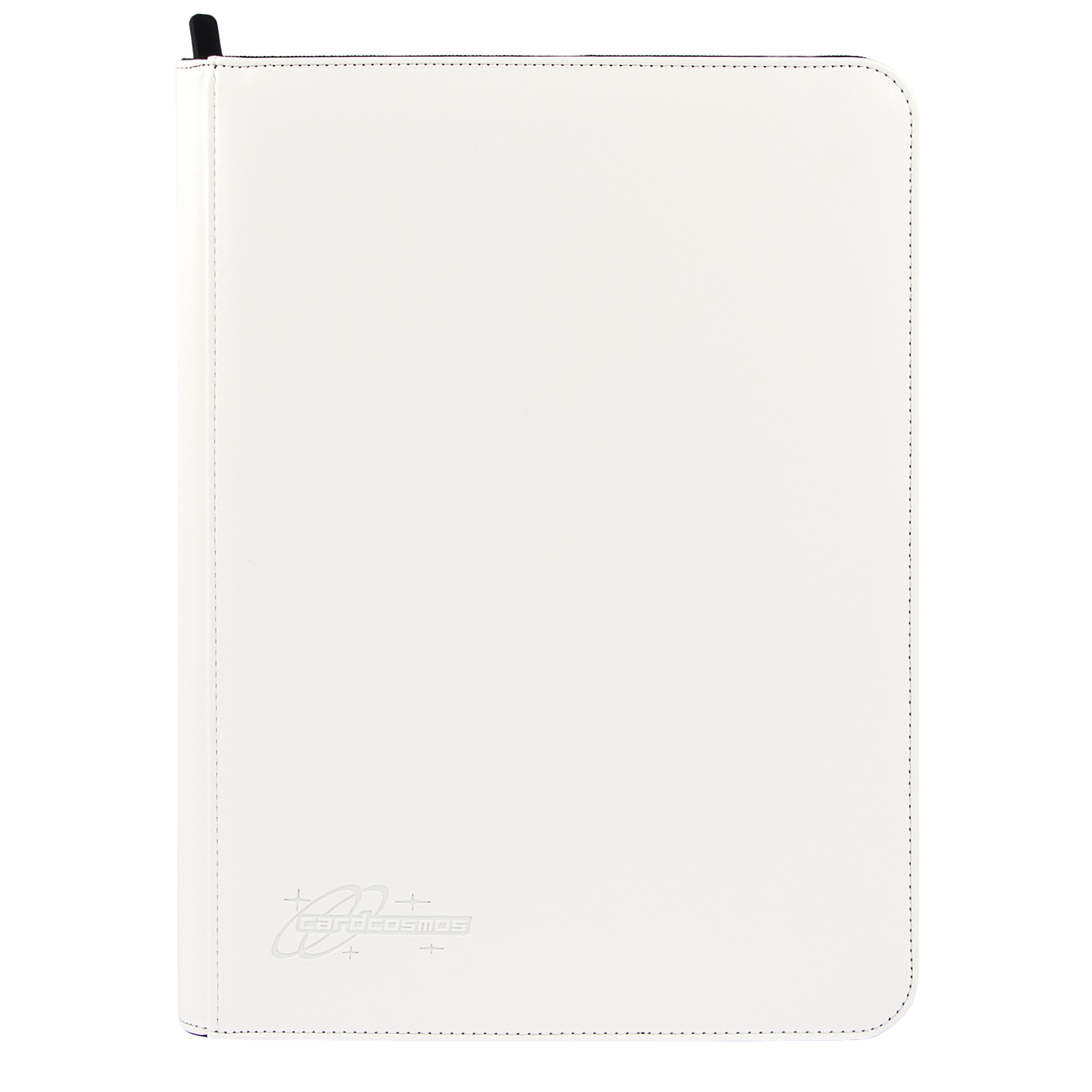cardcosmos - 9-kieszeniowy Premium leather binder z zamkiem - biały