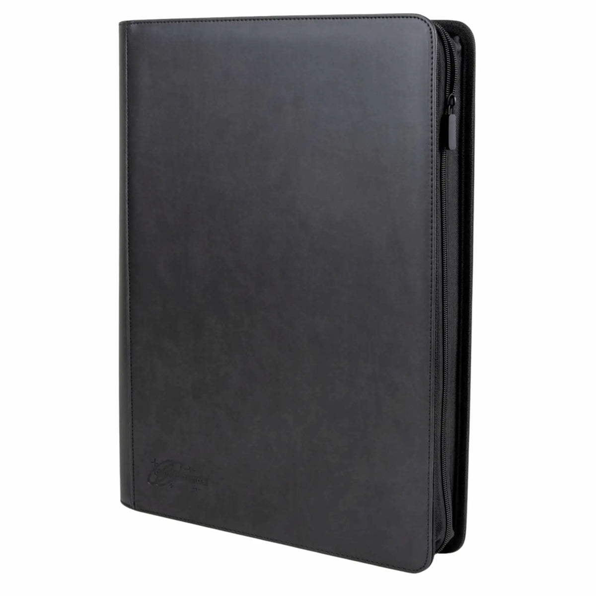 cardcosmos - 16 Pocket Zip Premium XXL Leather Binder - Schwarz