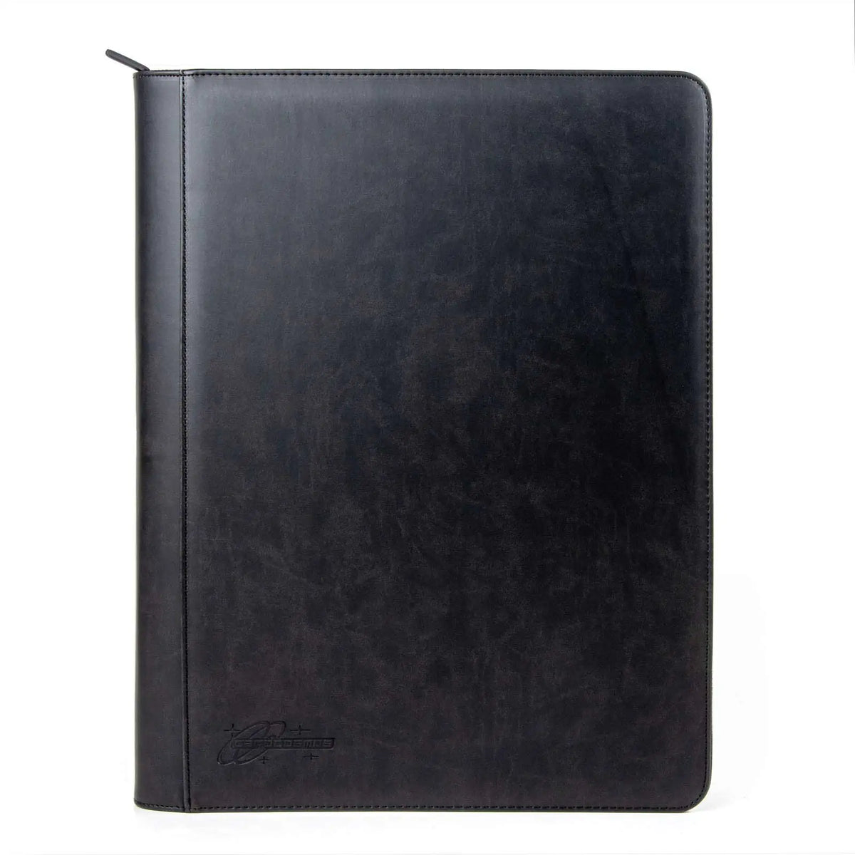 cardcosmos - 16 Pocket Zip Premium XXL Leather Binder - Schwarz