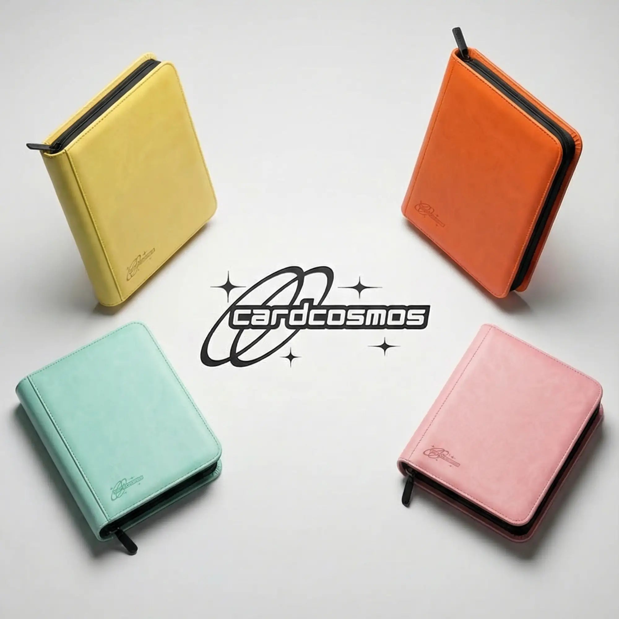cardcosmos - 9 Pocket Zip Premium Leather Binder - Gelb