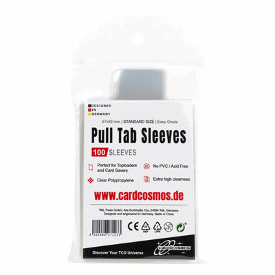 card sleeves with pull tabs cardcosmos Pull tab sleeves 100 pcs Easy Grade TCG PSA