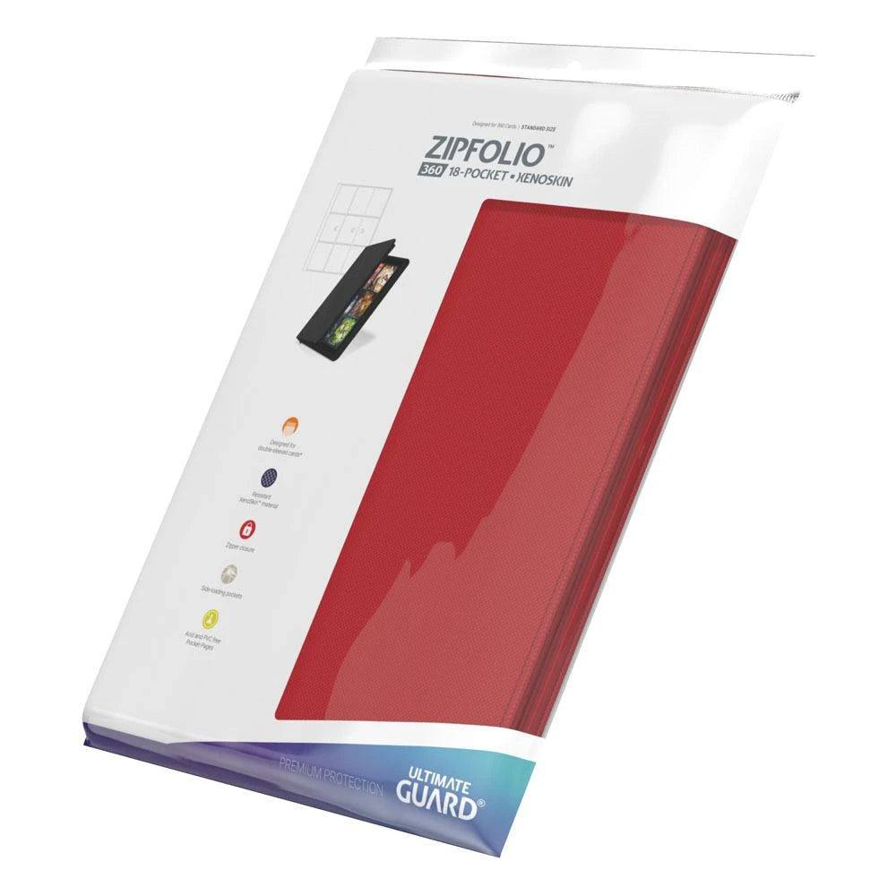 Ultimate Guard Zipfolio 360 18-Pocket Xenoskin Rot
