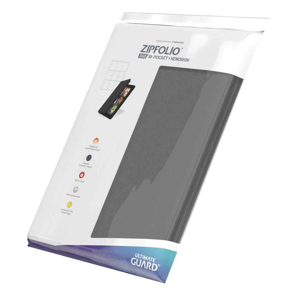 Ultimate Guard Zipfolio 360 18-Pocket Xenoskin Grau